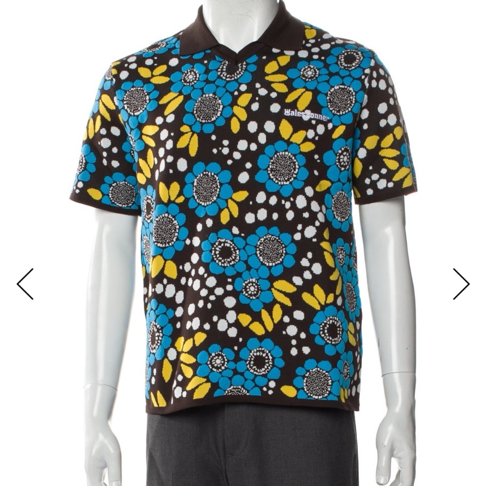 Wales Bonner x Adidas Originals Floral Polo Shirt | Size S